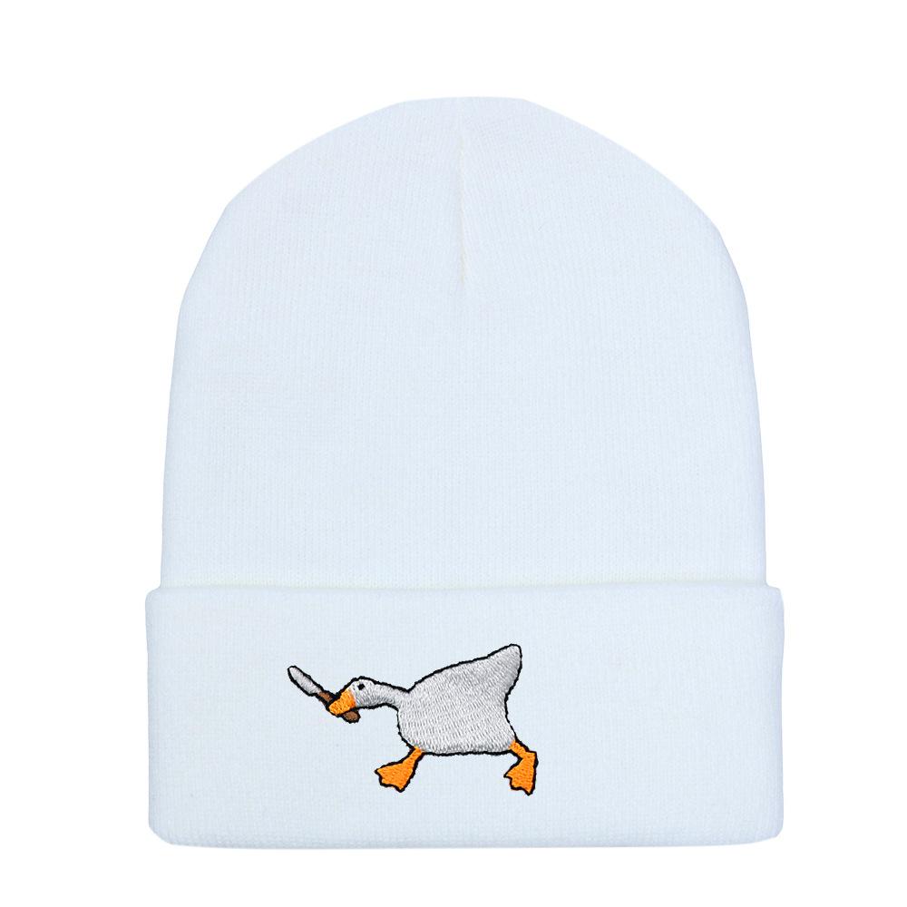 Big Goose Embroidered Knitted Hat for Winter and Winter Warmth, Men's and Women's Hoodies, Unclimbed Knitted Hat, Outdoor