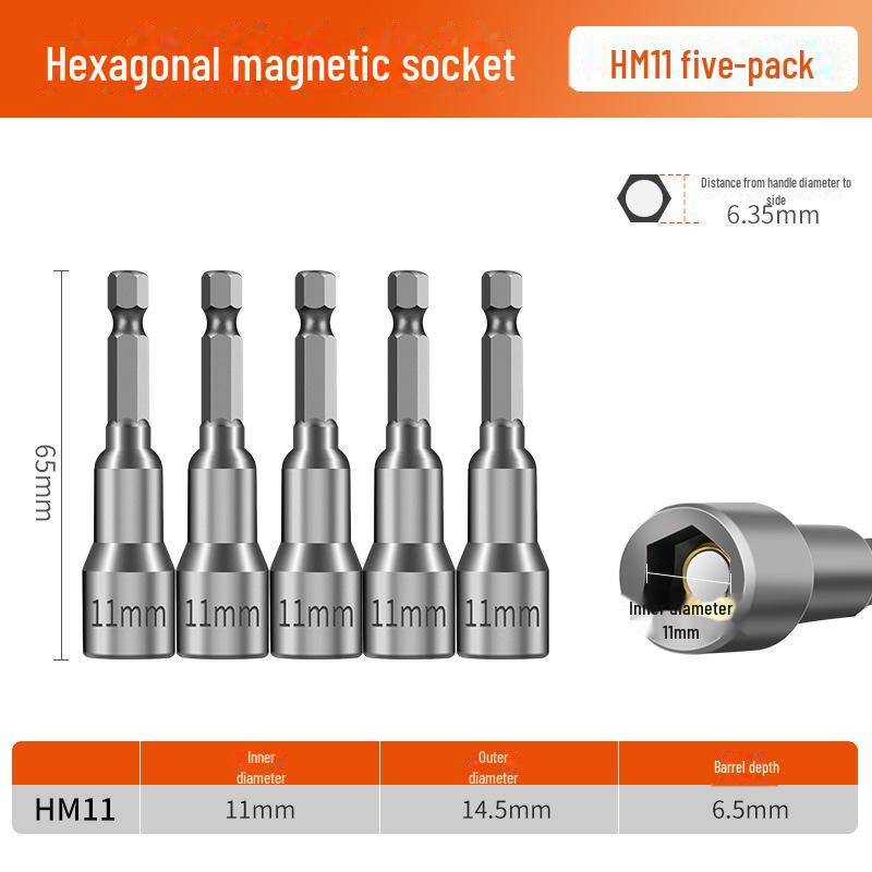 8mm Magnetic Hex Socket Head Drill and Wrench Tool Set