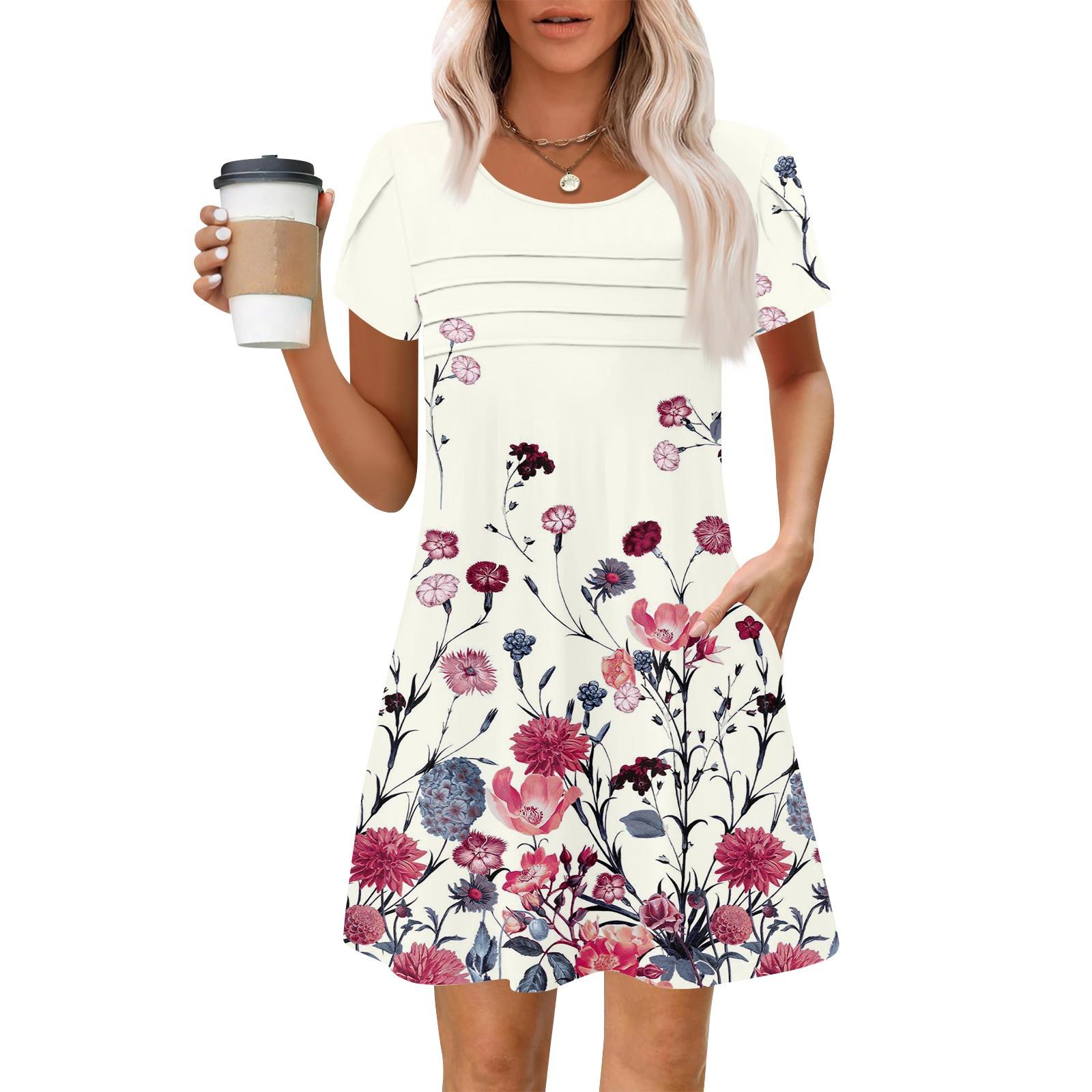 

Женские летние повседневные лепестковые узкие полосатые плиссированные однотонные платья XL белый