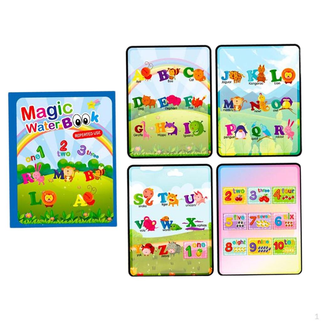 Adorable Water Painting Book, Arts Toy Colouring Book Reusable Drawing Tablet for Boys Girls