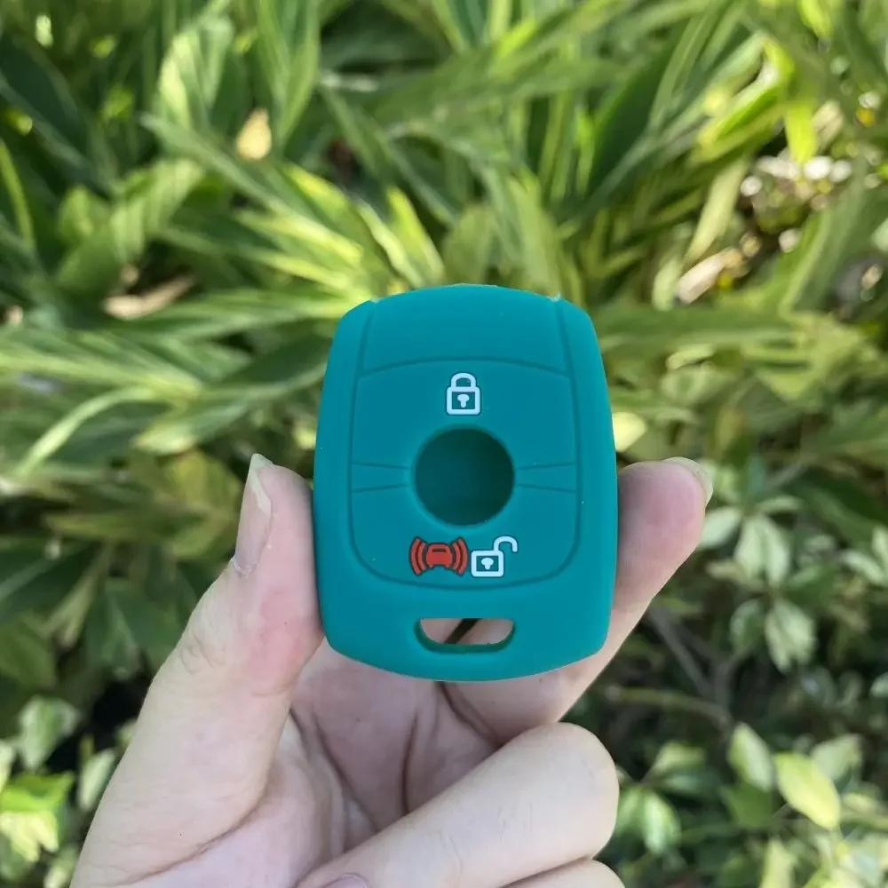 2 Buttons Silicone Car Key Case Fob Accessories for SsangYong Actyon Kyron Rexton Korando Key Chain Skin Protective Cover Set