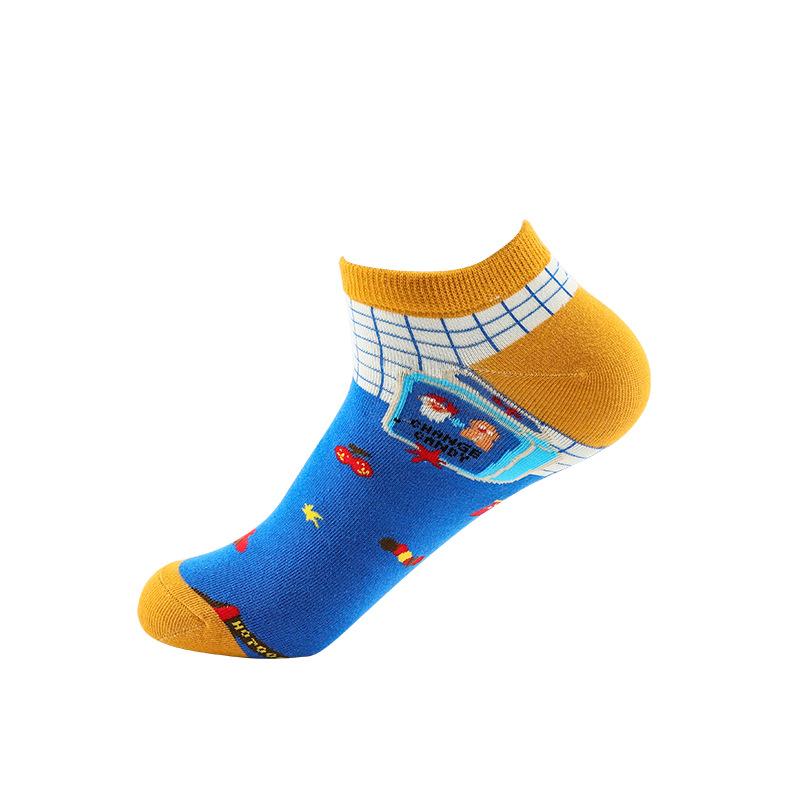 Male Spring Summer New Style Personality Street Hip Hop Sports Low Help Invisible Boat Socks