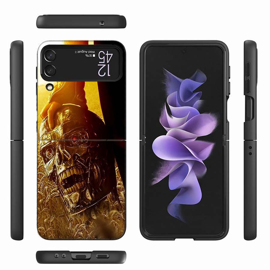 Arnold Schwarzenegger Terminator Phone Case For Samsung Z Flip 6 7 5G Z Flip 5 Galaxy Z Flip 3 4 5G ZFlip Shockproof Hard Cover