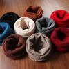 100% Wool Knitted Turtleneck Scarf Winter Autumn Warm Soft Ring Scarves Pattern Neck Warmer Fashion Snood Headband Female Fake