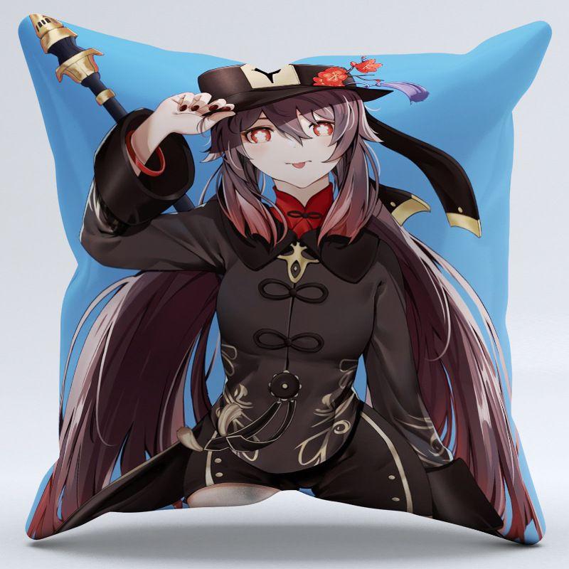 Genshin Impact Hu Tao Pillow Case Home Decorative Magical Anime Cushion Game