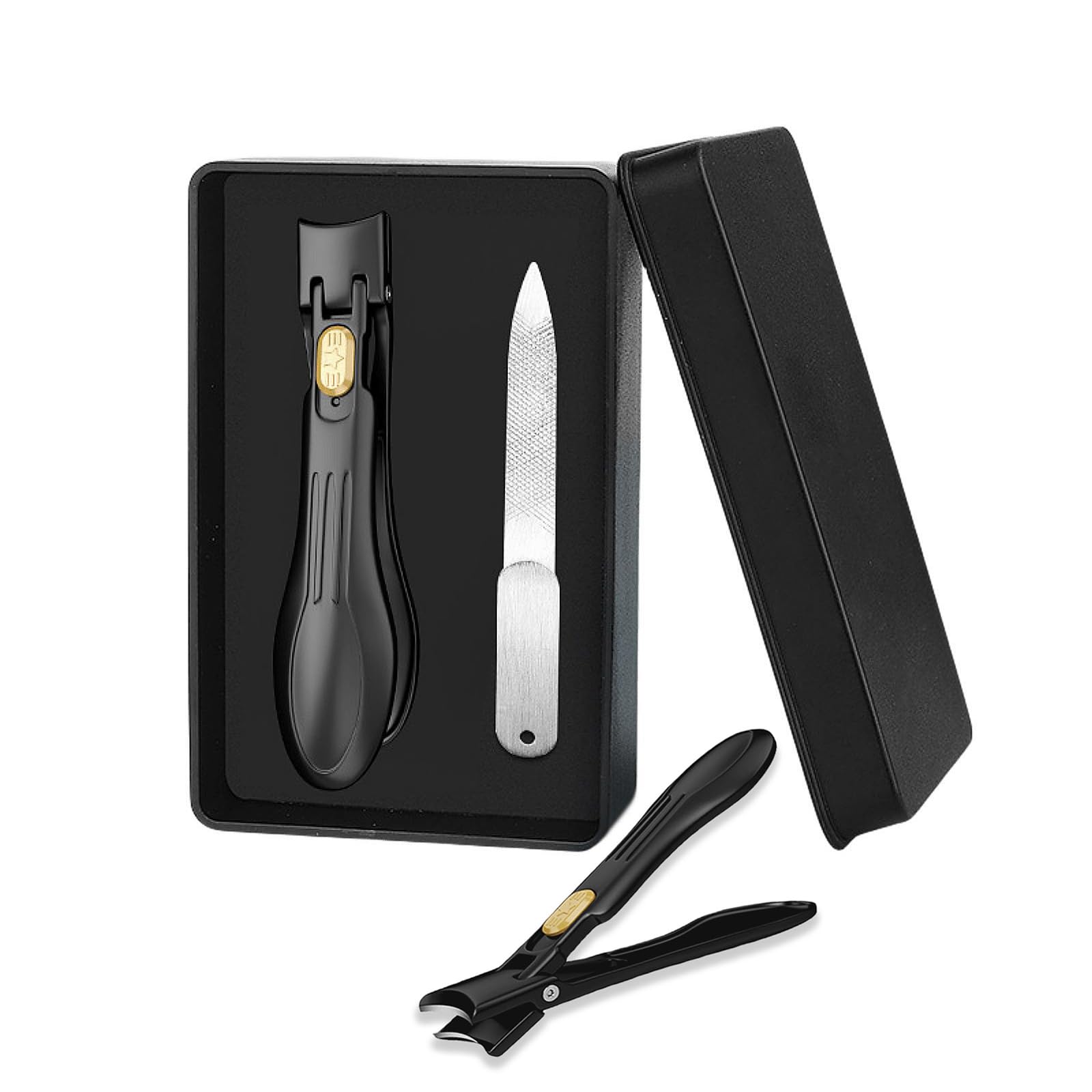 

Ayestar Nail Невероятно включает Ноготь и Специальное Хранилище Идеально для и Различных Типов Ногтей Кусачки, Острые, Премиум, Защита от Брызг, Очень Большие чёрный