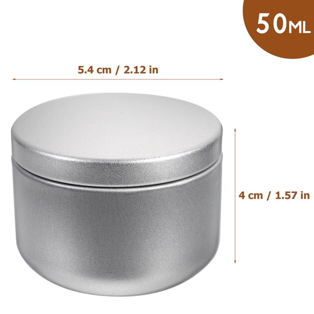 10Pcs Tea Tins for Loose Tea Storage Airtight Tinplate Canisters Coffee Powder Spice Jar Round Food Container Travel Friendly