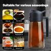 470ml Dunkelbraune Glasöl-Sprühflasche Lebensmittelqualität Olivenöl-Dosierflasche mit Aufklebern zum Kochen Küche Heißluftfritteuse BBQ