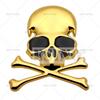 1 Stück Auto Styling Lustiger Totenkopf 3D Metall Chrom Zinklegierung Klebendes Emblem Auto Karosserie Kofferraum Kotflügel Abzeichen Aufkleber Decal Auto Zubehör