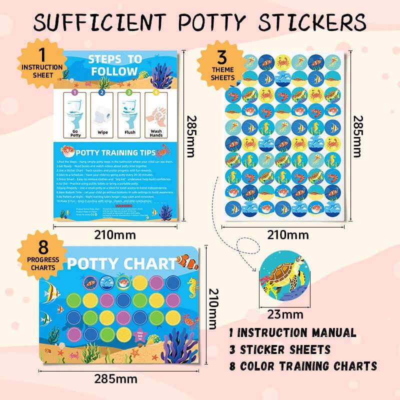 Kids Potty Training Reward Sticker Chart For Boys And Girls Habit Cultivation