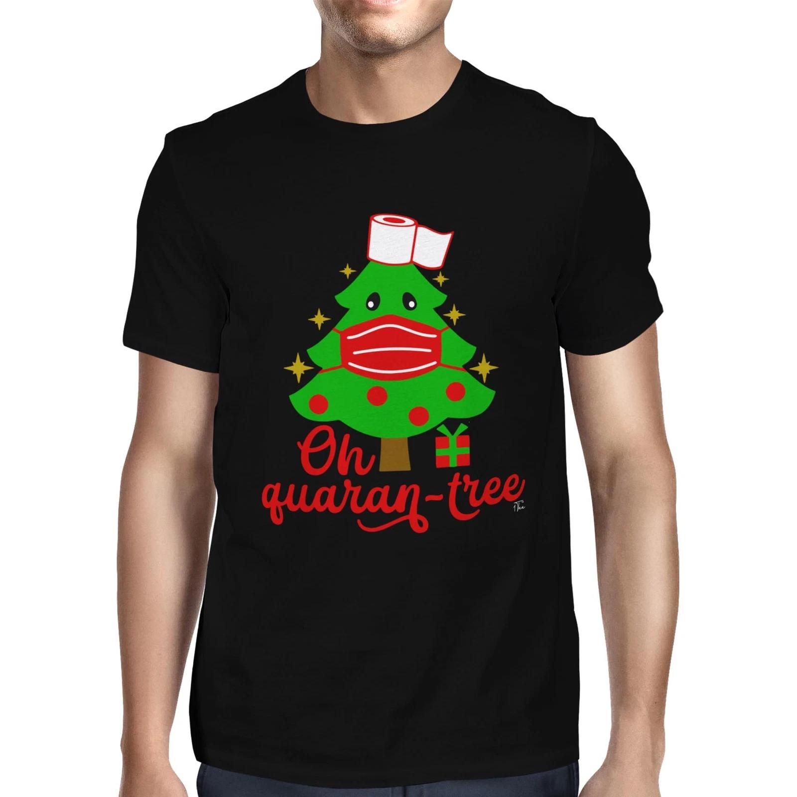 1Tee Mens Quaran-Tree Christmas T-Shirt XXL