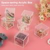 60pcs Transparent Acrylic Boxes with Lids Small Clear Containers 4.5x4.5x4.5cm Square Display Cases Storage Earring Jewelry Bead