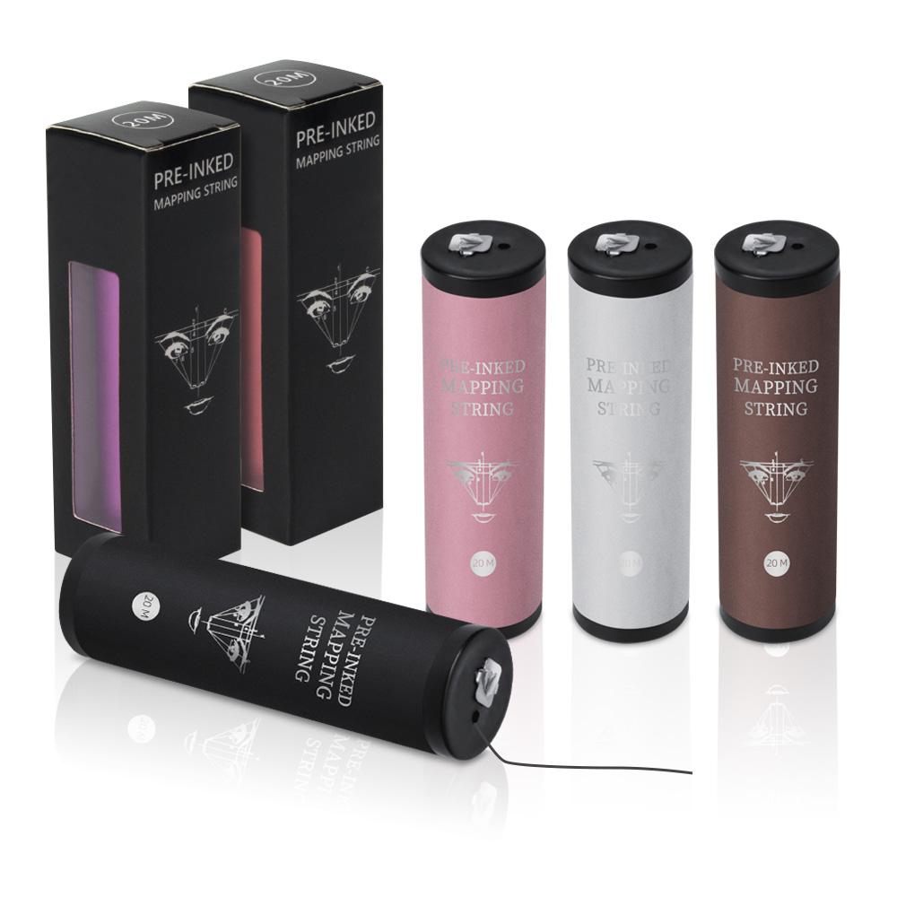 Vorgestempelte 20M Microblading Mapping Fadenflasche Augenbrauenfaden Brows Marker Linie Weiß Permanent Make-up Tattoo Färbewerkzeug