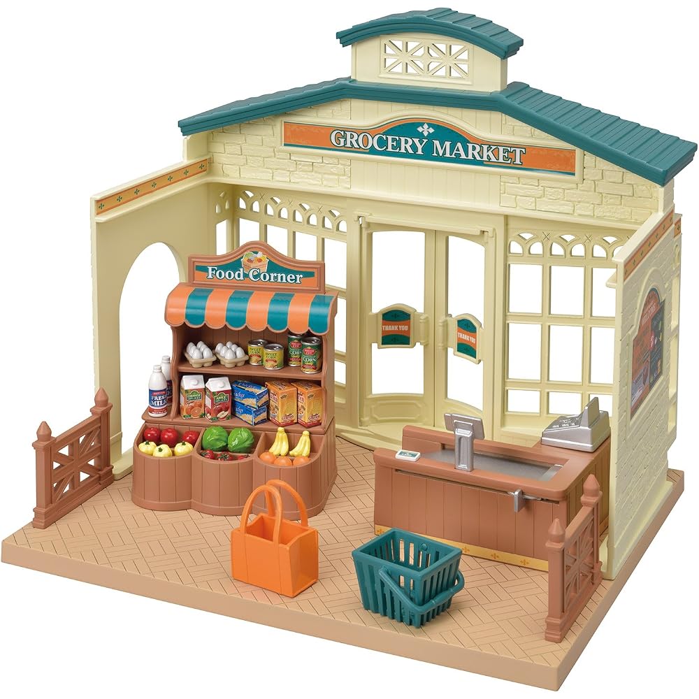 Sylvanian Families Store [Forest Market] Mi-86 ST Mark Certified Toy Doll House for Ages 3 and Up...