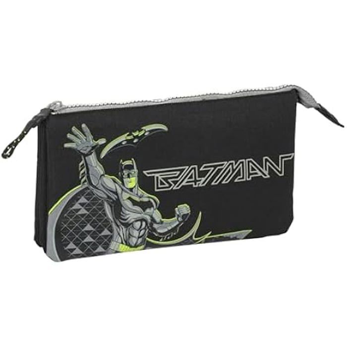 Trousse Triple - SAFTA - Batman Game Over - Confortable - Polyvalente - Enfants Scolaires