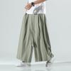 Čínský styl Harajuku Lněné Bavlněné Lněné kalhoty Muž Japonské Kimono Kalhoty Muž Streetwear Letní Retro široké kalhoty