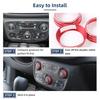 3PCS Red AC Control Knob Covers for Jeep Compass 2017- Interior Accessories