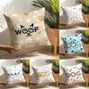 Animal Alphabet Pillow Case Cotton Linen Fabric Square Zipper Pillowcase Home Decorative Living Room