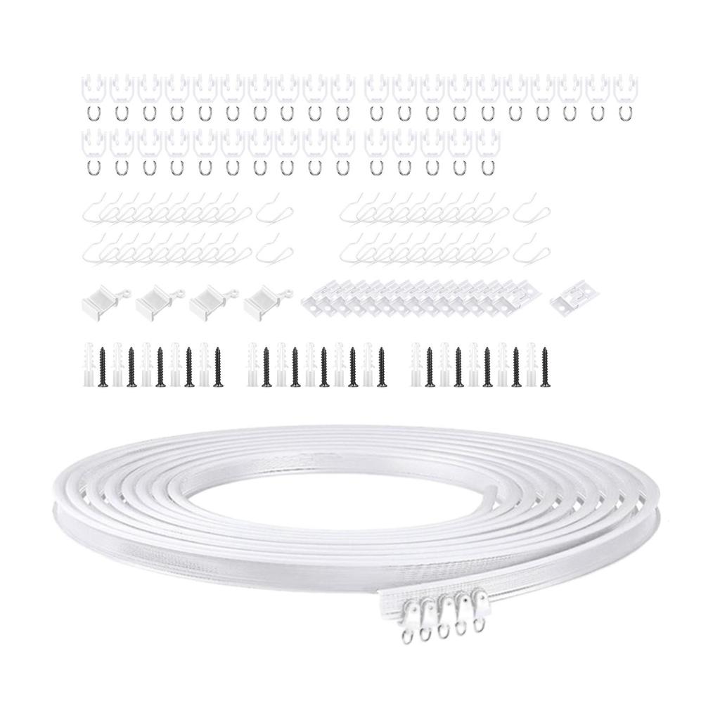 Bendable Track Hook Set Accessories Quiet Glides Curtain for Kitchen