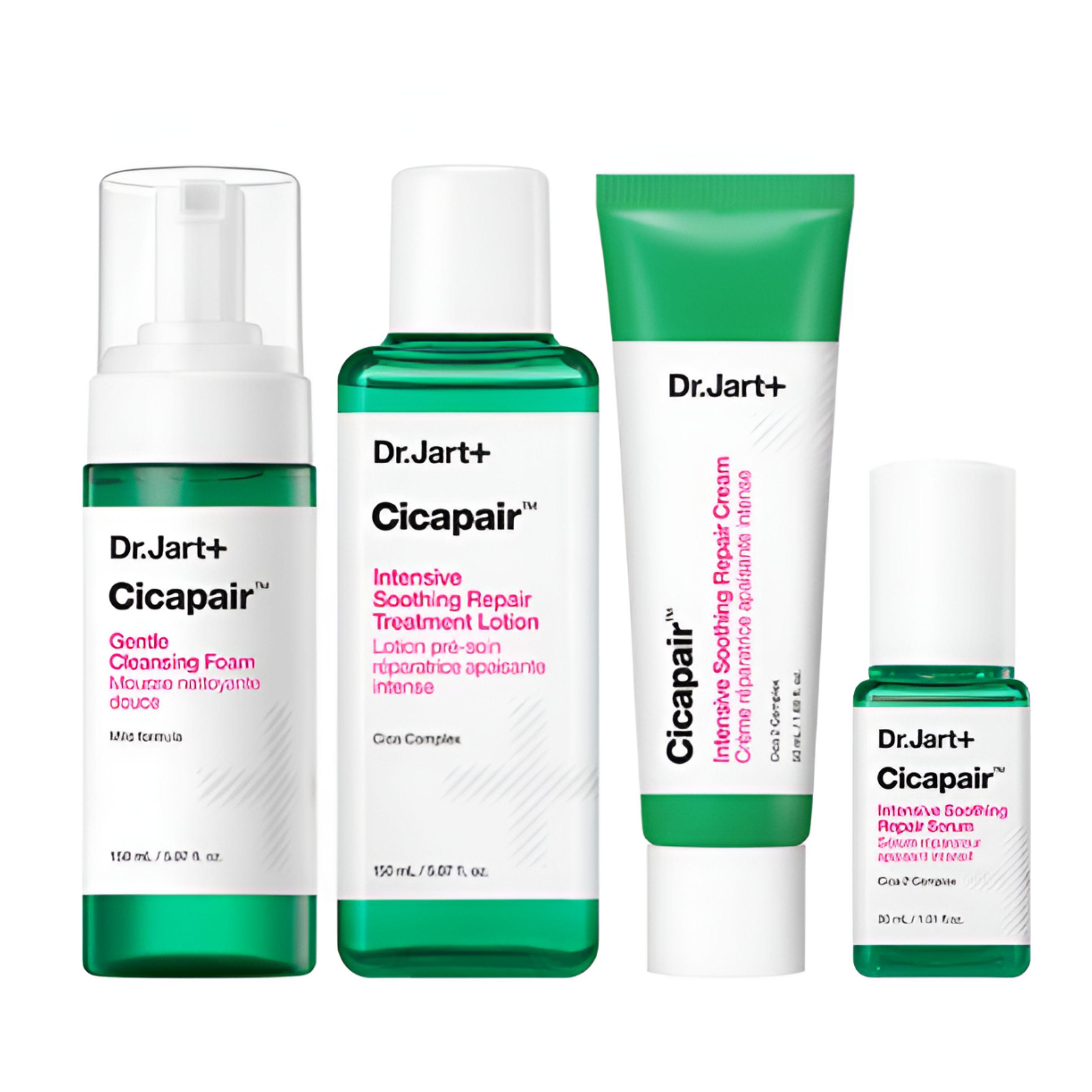 Dr.Jart+ Cicapair Soothing Routine Care Set (Cleansing Foam 150ml + Treatment 150ml + Serum 30ml + Cream 50ml)