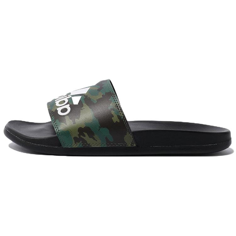 New Adidas Adilette Comfort Slides Camo Core Black Cloud White GW9647