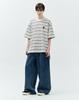 ZIOSONGZIO Semblance Stripe T-Shirt Light Blue Zh5Ts877Lb