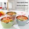 304 Stainless Steel Instant Noodle Bowl with Lid and Handle