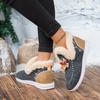 Europe, America, autumn and winter large size short tube color matching snow boots cover feet to keep warm flat bottom wool cotton boots Christmas