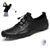 Men Golf Leisure Sport Shoes Leather Sneakers Outdoor Turf Golfer Training Sport Shoes Breathable Large Size 46 47 Golf Trainers