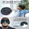 Stereo Wireless 3D Eye Mask Super Soft Bluetooth 5.0 Fleece Headband with Built-in HD Speaker Music Play Sleeping Headphones