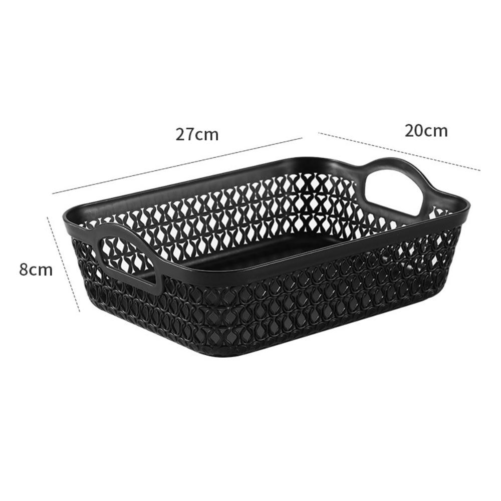 Multipurpose Storage Basket Hollowed Plastic Hollowed Plastic Storage Box Vented Simple Style Bathroom Storage Basket