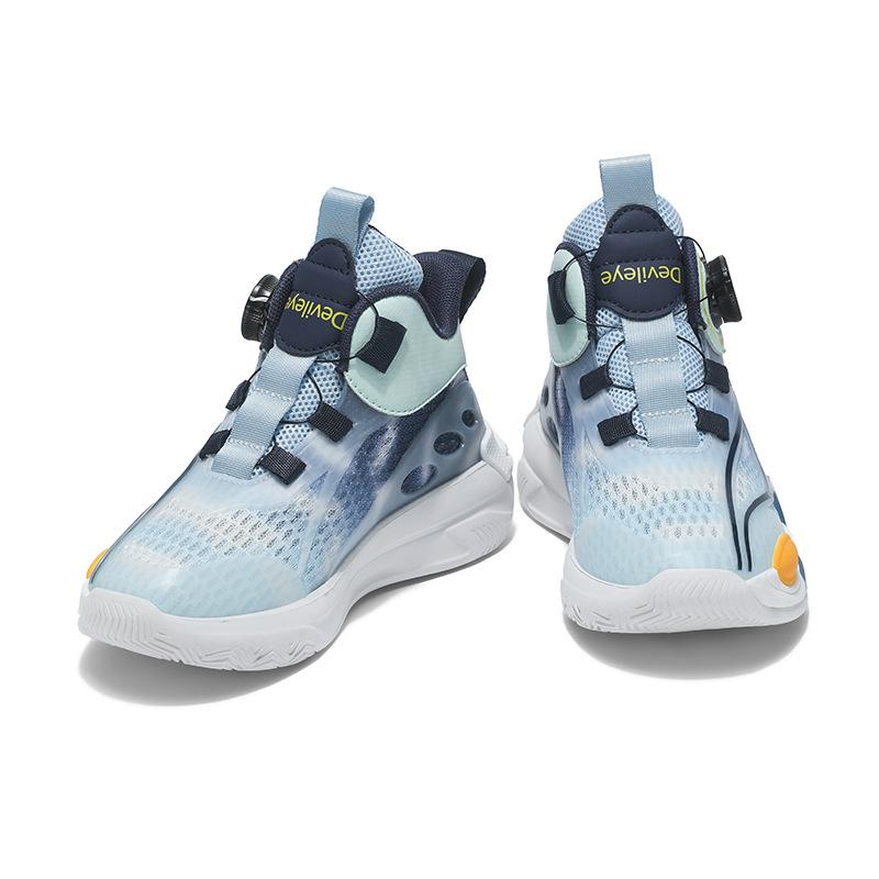 Children's basketball shoes boys and girls summer new mesh sports shoes breathable comfortable friction sound buttons classmates