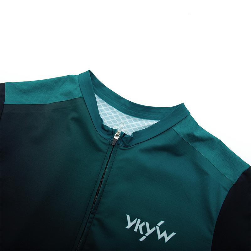 Men's Short Sleeve Cycling Jersey Summer Quick Drying Wear-resistant Breathable Gradient Bicycle Jersey Road Bike Shirts