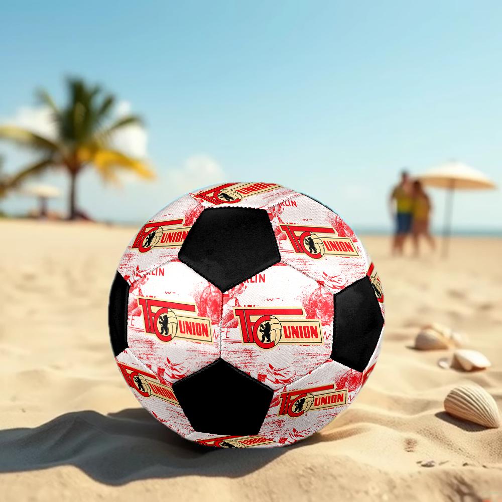 TAGLIA 5 1. Pallone da Calcio FC Union Berlin Colorato Per Tutte le Età Cucito a Macchina PVC Pronto per la Competizione Durevole Alta Rimbalzabilità