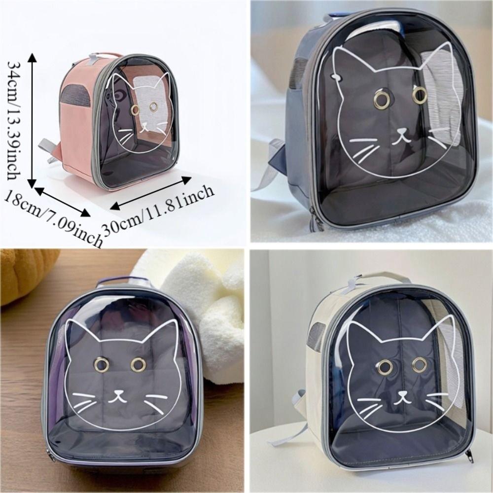 Breathable Pet Carrier Backpack Large Capacity Cat Transport Backpack  Outdoor Activities