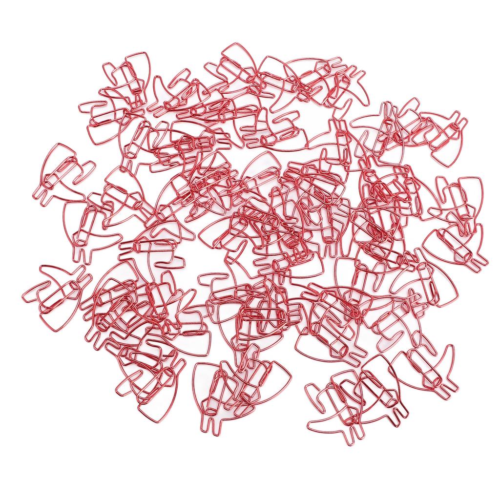 60PCS Paper Clips Cute Cartoon Bookmark Metal Marking Clip for Office Files Invitation Cards School