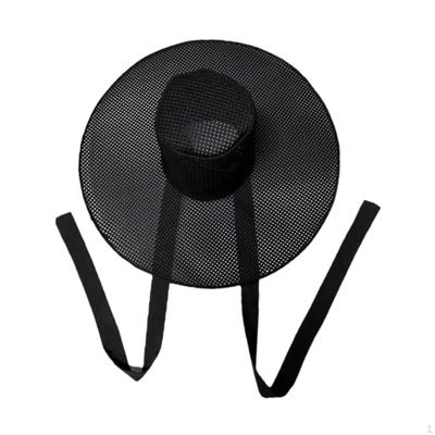 Korean Gat Hat Black Mesh Joseon Dynasty Ribbon Accessory Traditional Costume Artificial Fiber