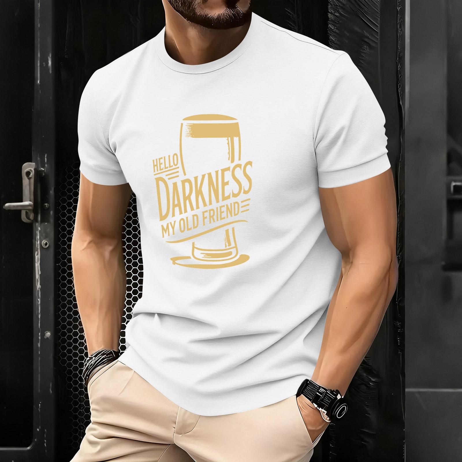 

Мужская праздничная футболка с круглым вырезом и коротким рукавом, повседневная спортивная футболка XL белый