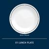 2 Pack 8.5 Inch Salad Plates Vitrelle Glass Durable Stackable Bistro Plates Microwave Dishwasher Safe Outdoor Dining