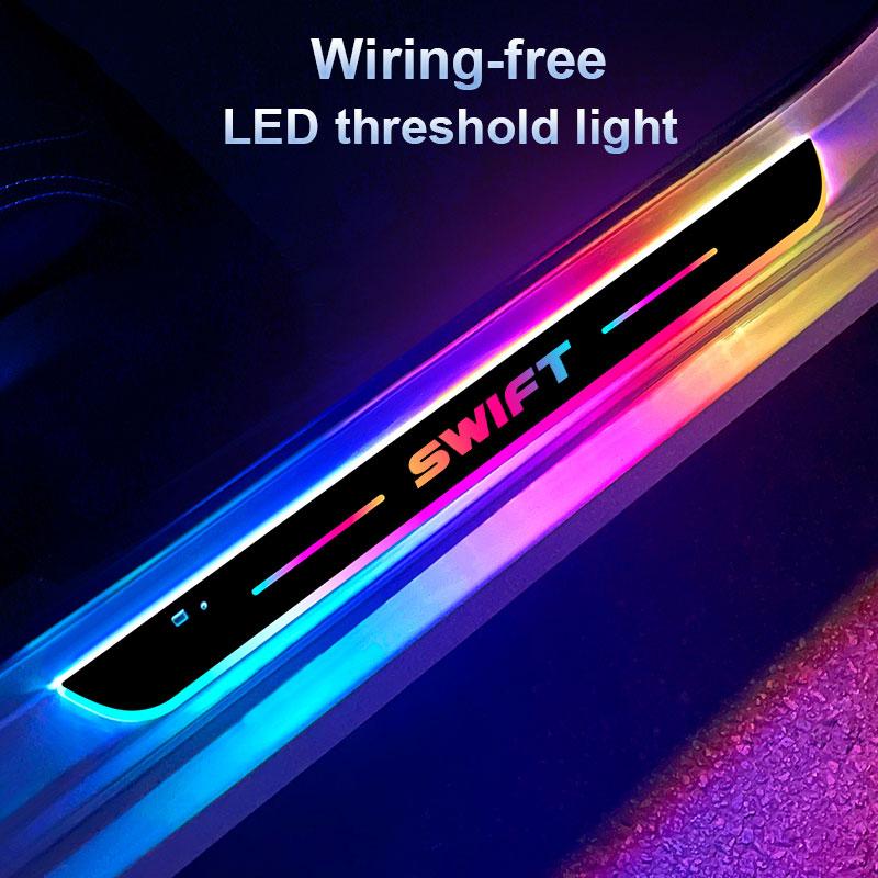 Car door Sill light logo Projector lamp Power Moving LED Welcome Pedal For Suzuki Swift car Accessories