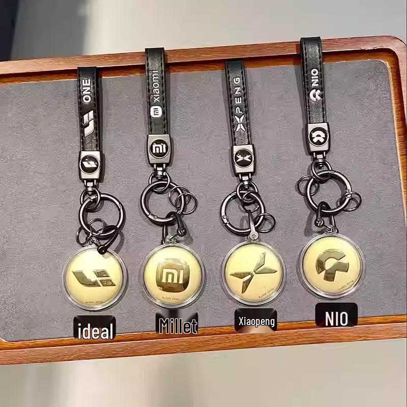 Gold 999 Pure Car Logo Pendant Keychain - New TikTok Trend Father's Day Gift