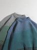 Men’s Retro Gradient Color Block Sweater - Autumn/Winter Loose Knit Pullover