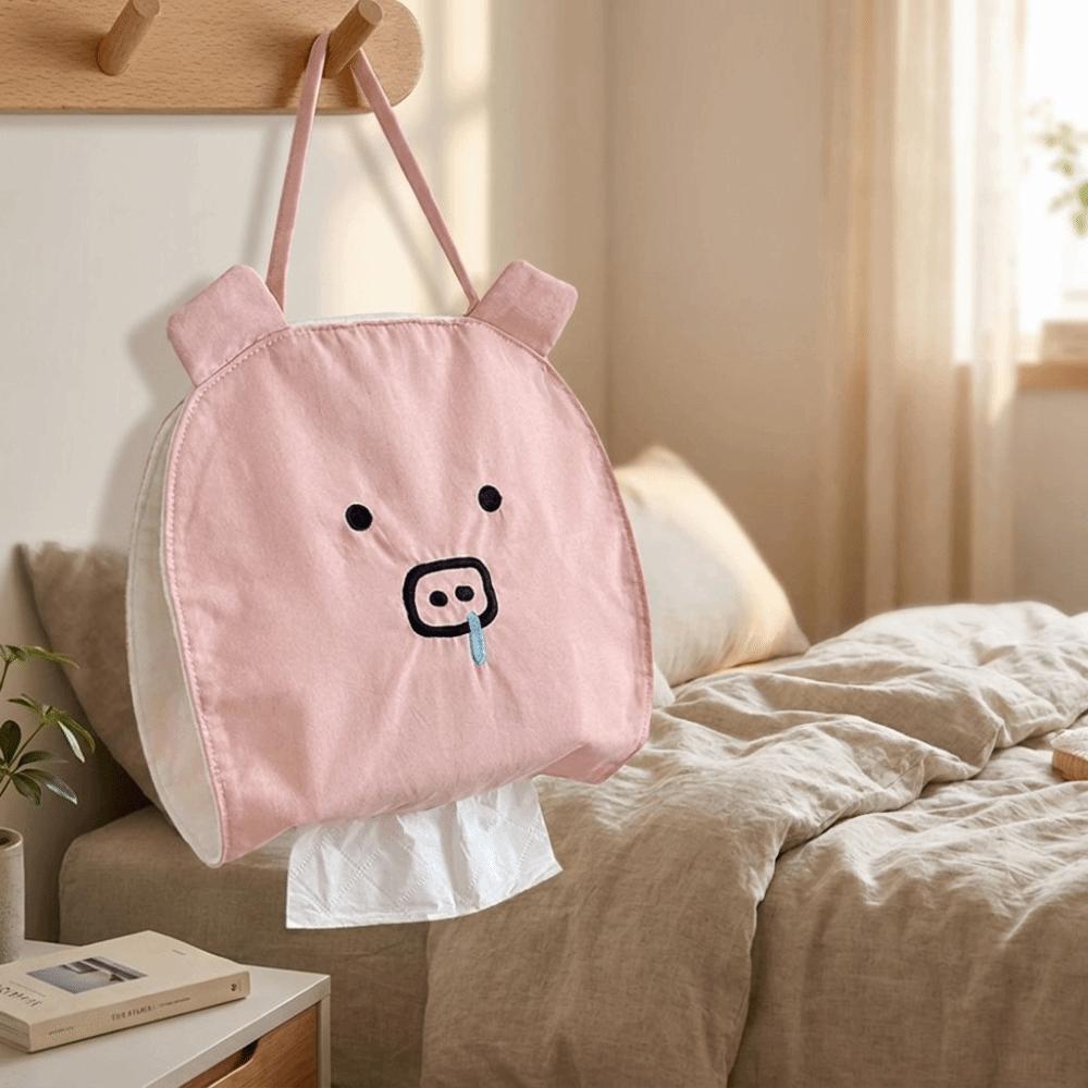 Cartoon Car Tissue Box Portable Paper Storage Bag Creative Napkin Storage Holder Student Dormitory