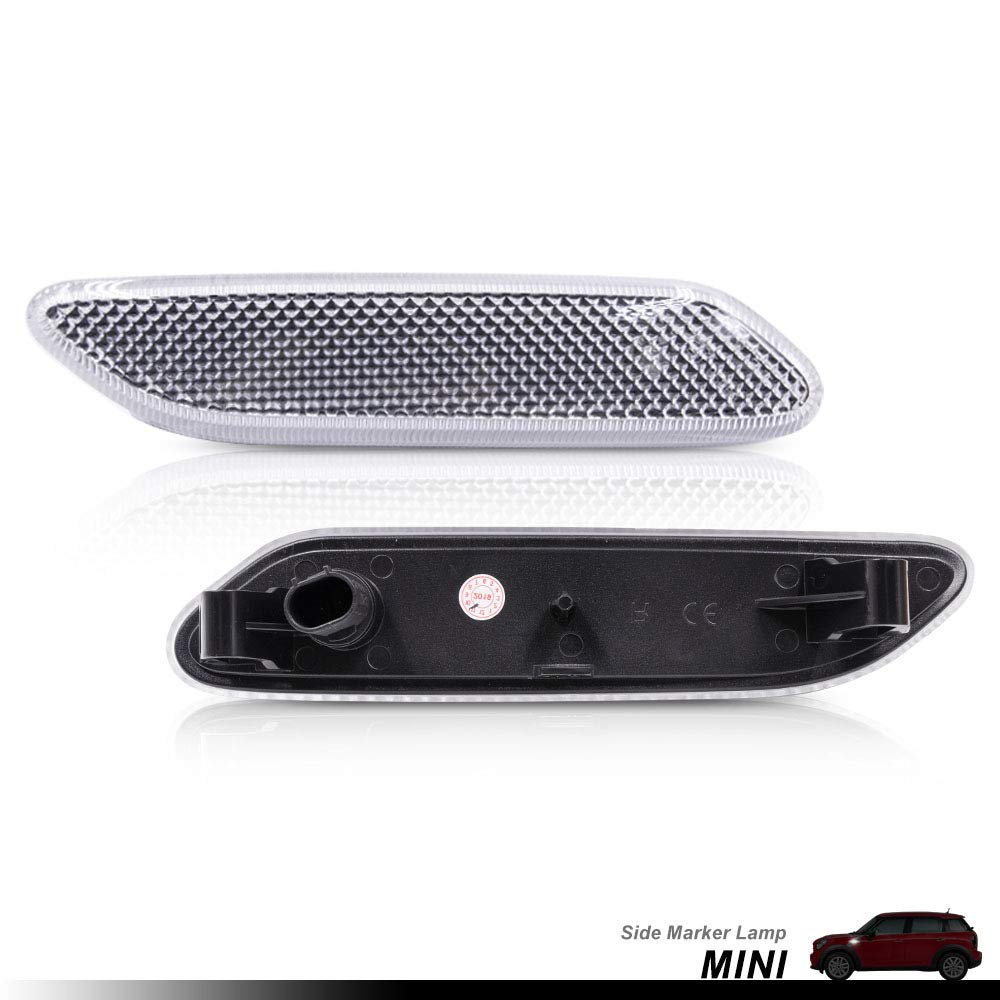 Clear Lens OEM Fender Side Marker Light Cover 2011-2016 R60 R61 Turn Signal Lamp