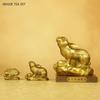 1PCS Brass Zodiac Rabbit Ornament Home Living Room Office Desk Decoration Mascot Crafts Housewarming Gift