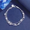 Silver Color Bracelet Beads Fashion Charm Jewelry Gift