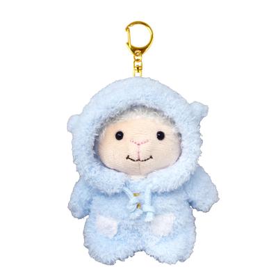 Portachiavi mascotte Shipun di Naitou Design, alto circa 10 cm da seduto
