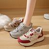 Internet celebrities thick-soled heightening casual shoes women's 2025 winter new velvet versatile sports shoes popular warm running shoes