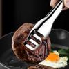 304 Stainless Steel Barbecue Clamp Retractable Three-Line Bread Clip Buffet Steak Tong Kitchen Gadgets Food Clip