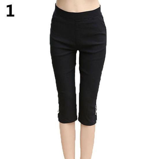 Women's Fashion Summer Sexy Soft Skinny Stretch Capri Jeggings For A Trendy Look